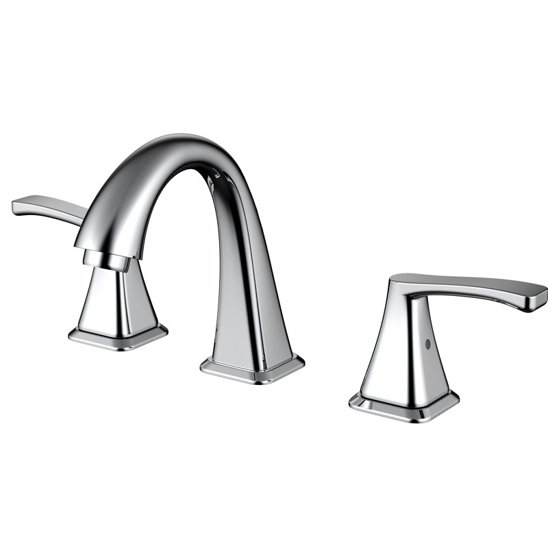 Widespread 2-handle Bathroom Faucet with Drain Assembly, Chrome