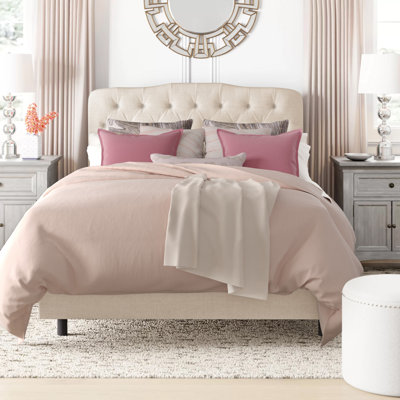 Alencon Tufted Upholstered Low Profile Standard Bed