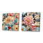 Beauté de jardin douce et douce - ensemble de 2 collages floraux carrés-101854555-101854556