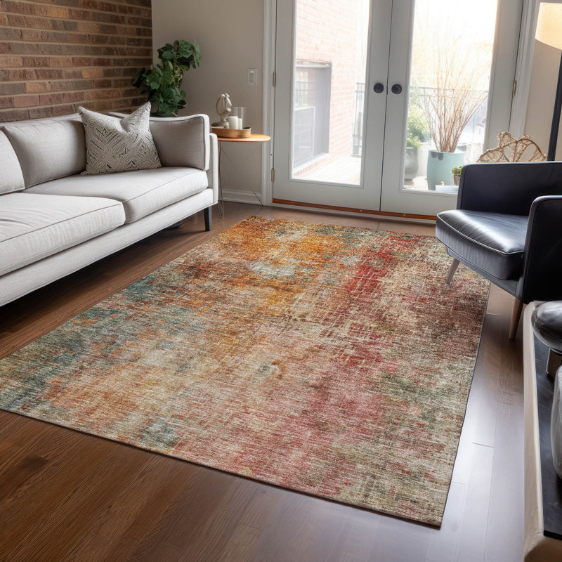 Tapis brun clair intérieur / extérieur lavable à la machine Cicel ACN1213, Rectangle de 10 pi x 14 pi
