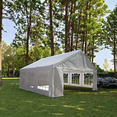 20X20 Feet Outdoor Party Shelter - Steel Construction And Ventilation Wedding Canopy Waterproof With