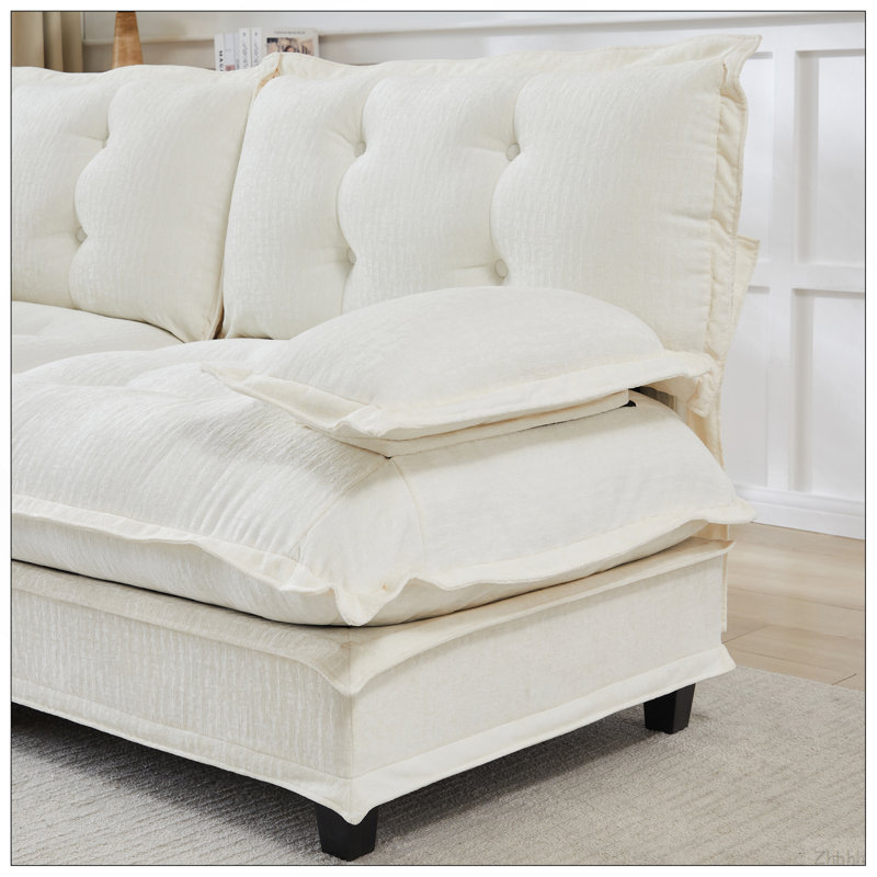 Canapé 73 RSF - Chenille - Beige, Beige