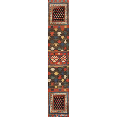 One-of-a-Kind Runner 1'7" X 7'8" Runner Area Rug in Blue/Red