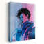 «Dynamic Pink Blue Portrait Colorful Contemporary Dramatic Portrait», reproduction d'art-129707652