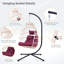 Fauteuil suspendu d'extérieur avec support et chaise pivotante en osier-1896881401