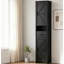 Grande armoire de rangement étroite avec 2 portes de grange et 1 tiroir pour la salle de bain, le salon, le vestibule et la cuisine-531083229-522032667