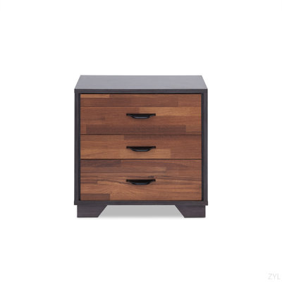 Walnut & Espresso Finish Accent Table
