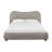 Dreamhaven Modern Boucle Fabric Platform Bed With Curved Headboard And Rounded Footboard, Queen Size-107168357