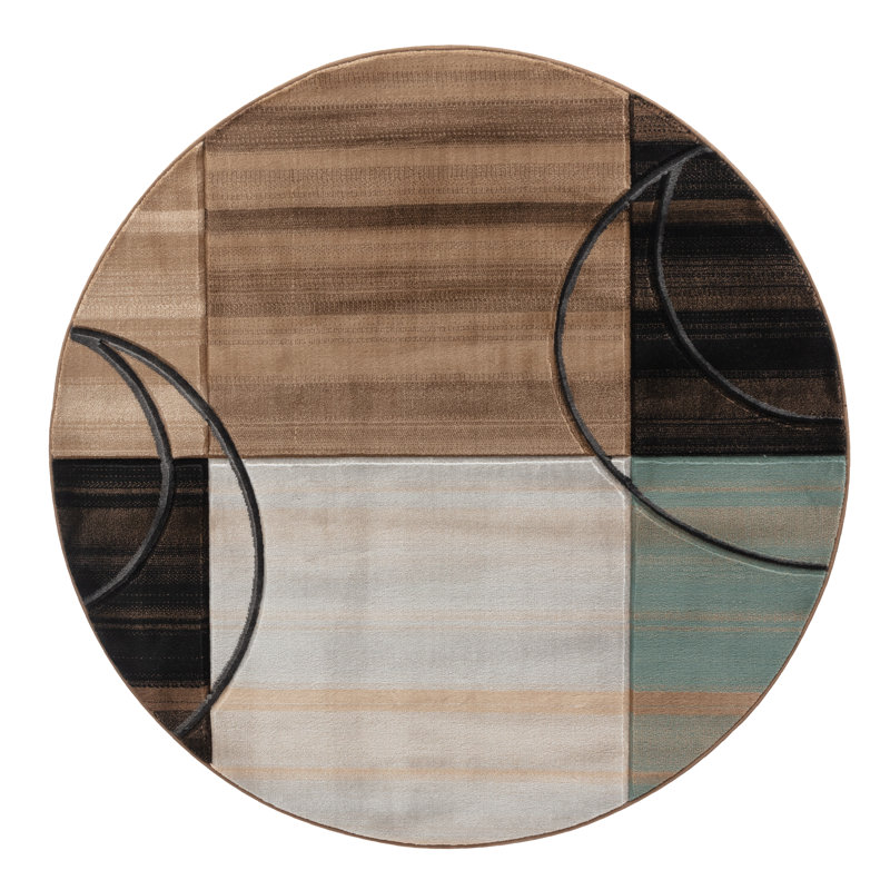 Anjolie Abstract Indoor Rug, Round 8'1"