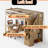 LED Loft Bed with Built-in Desk Workstation and Multi-storage-1654058494