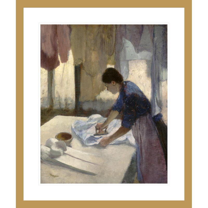 «Woman Ironing» par Edgar Degas, impression giclée sur cadre, H 27,77 po x l 23,5 po