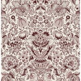 Blanche Dark Green Floral Damask Wallpaper