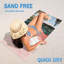 Très grande serviette de plage sans sable - serviettes de plage en microfibre à séchage rapide 32x63in pour adultes, serviette de voyage légère et compacte, serviette absorbante pour les vacances, la natation, la salle de sport
