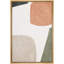 Mid Century Shape "Muted Abstract Color Blocks Artwork, Vibrant Simple Neutral Modern Wall Pictures, Framed Canvas Giclee Print Wall Art"-56686972-56686974