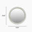 Miroir mural rond rond en bois blanc patiné 23,62 po pour salle de bain, chambre à coucher, vestibule, miroir décoratif-1783237858