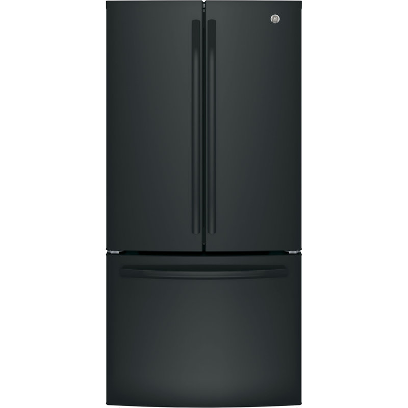 33" Black French Door Refrigerator with Ice Maker and Smart Features