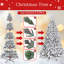 Arbre de Noël artificiel floqué avec support en métal-597701370