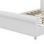Platform bed frame with classic sleigh silhouette and high headboard anchors traditional bedrooms-316651405