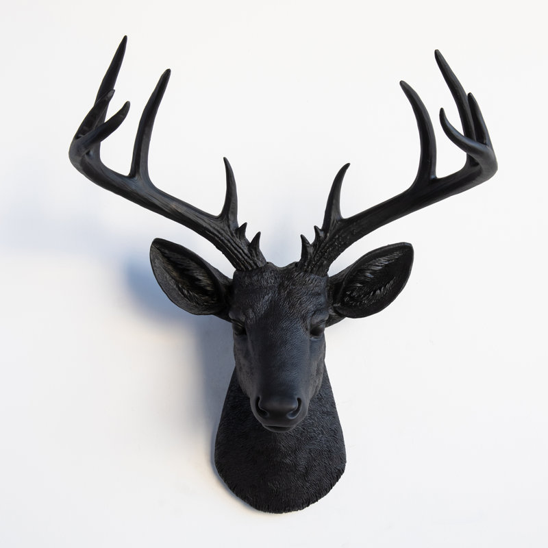 Handmade Rustic Animals Wall Decor on Resin, Black