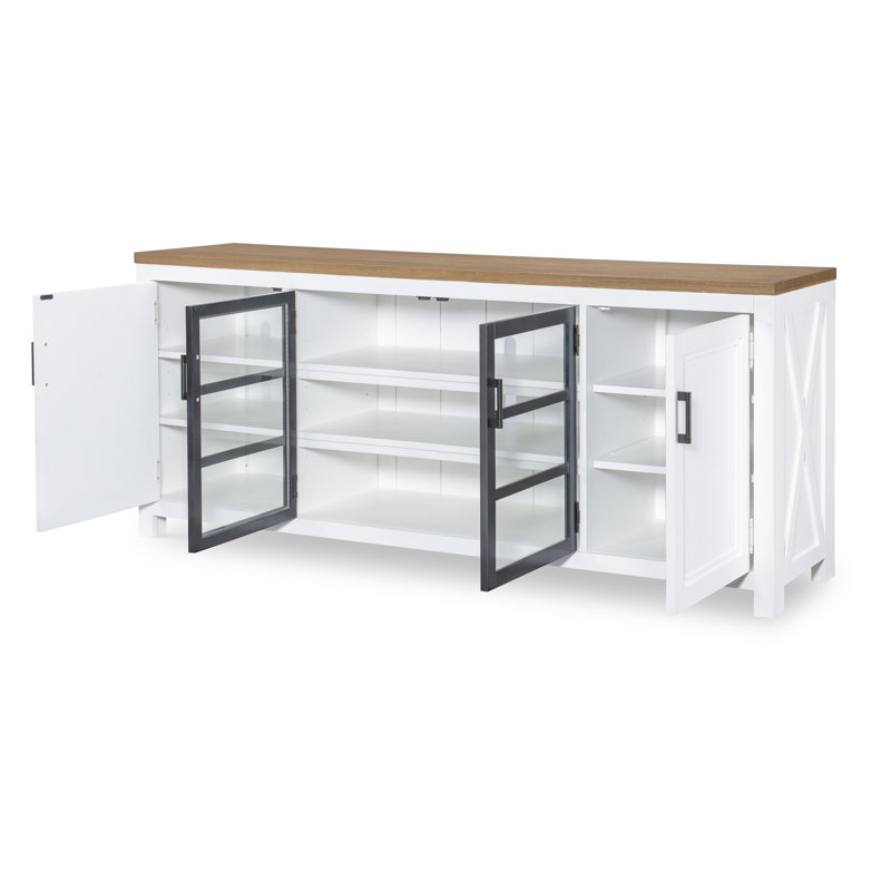 Console en bois massif 76 po Leyva