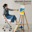 Tabouret pivotant rond en cuir de polyuréthane-1889103782