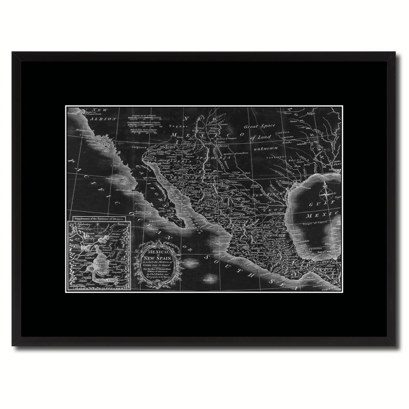 Carte rétro Mexique, 16 x 21
