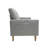 53" Modern Upholstered Loveseat Sofa with Tufted Backrest, Solid Wood Legs, Gray