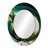 Pazley Emerald Green And Gold Abstract Waves II - Abstract Spirals Mirror, Green Decorative Wall Mirror, Printed Metal Art-1876038491-1876038487