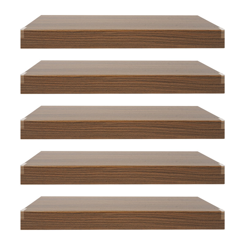 5 Pcs Foamed PVC Wire Rack Covers Wall-Mounted Pantry Shelves Covers For Bathroom Kitchen Shelving, Brown