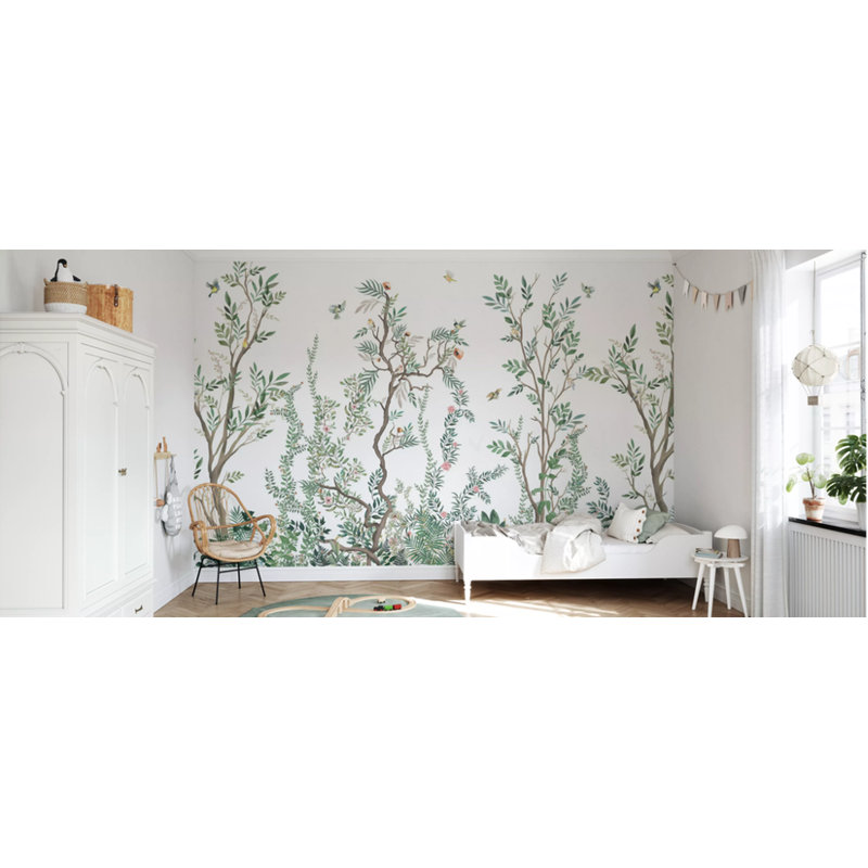 Papier peint amovible floral, L 9 po x l 15 po
