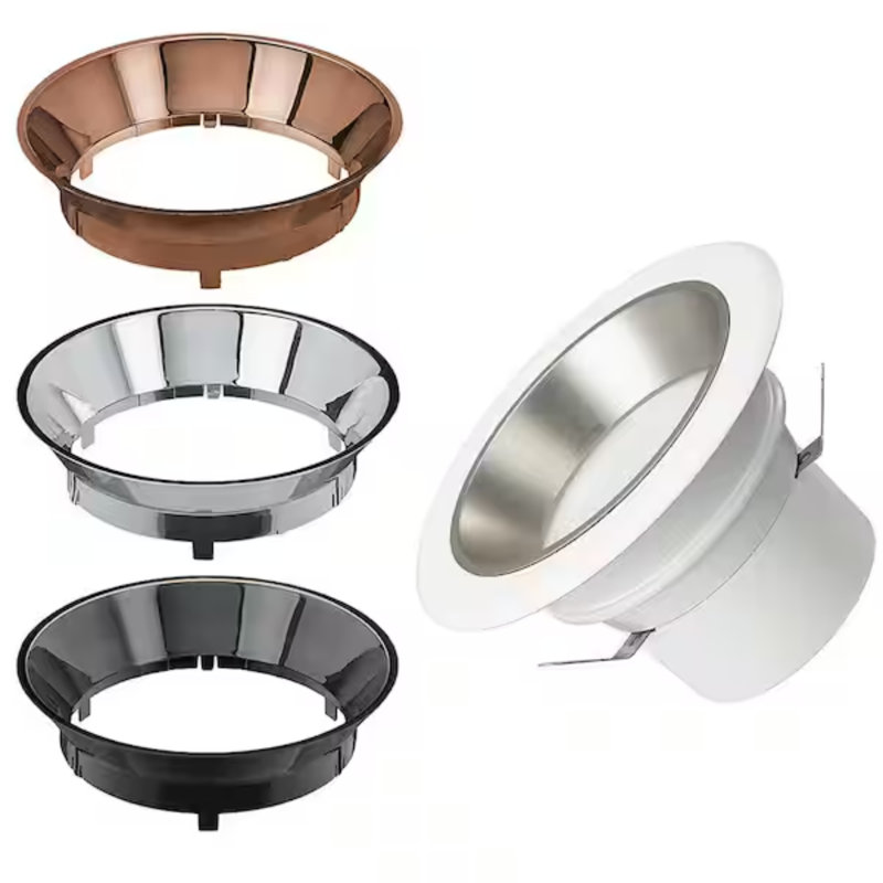 Commercial Electric 4 In. Adjustable Led Recessed Light Trim With 4 Trim Colors