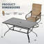 Chaise de patio pour 8 personnes avec table rectangulaire-2073801168
