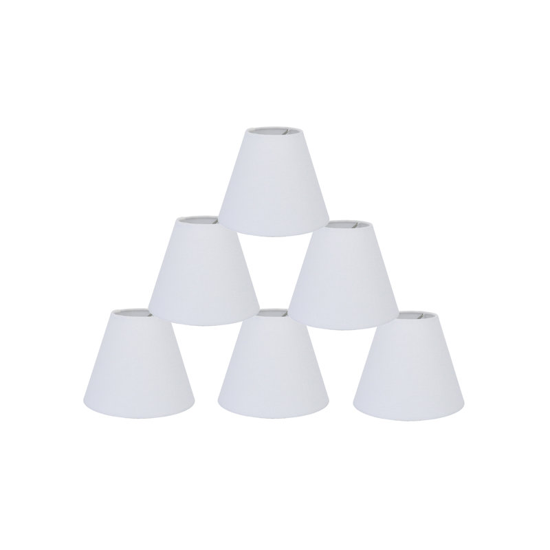5'' H Linen Empire Lamp Shade, Beige White