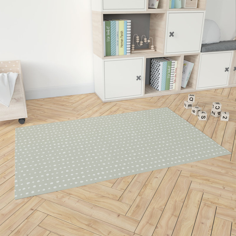 Tapis de jeu Dot Row, Vert clair, Rectangle 24 po x 36 po