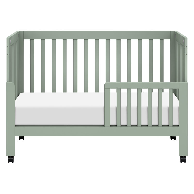 Maki 2-in-1 Convertible Portable Crib, Green