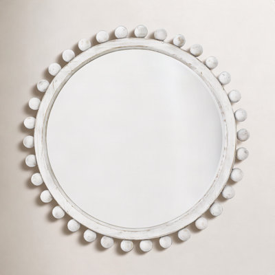 Augustine Wood Round Wall Mirror