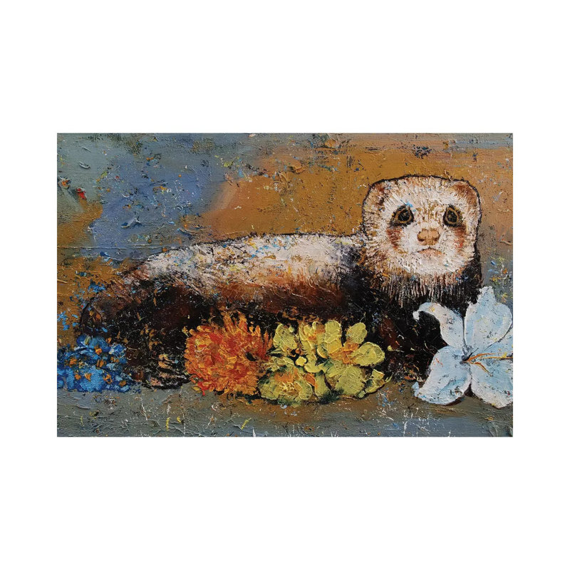 Ferret Splendor by Michael Creese - Wrapped Canvas Painting, 101.6 cm H x 66.04 cm W x 1.91 cm D