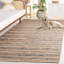Tapis gris / brun en laine / jute tissé à la main Keyshona-1671081872
