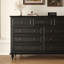 Armoire d'appoint en bois manufacturé noir massif