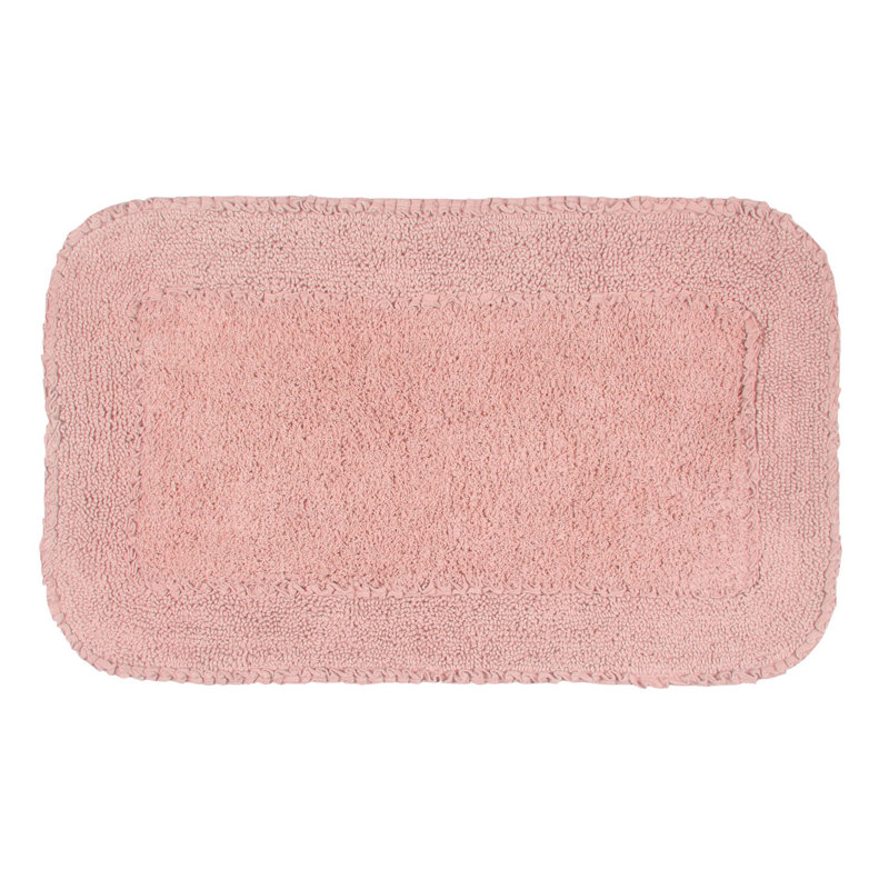 Tapis pour salle de bain Maytham, Rose, Rectangle - l 21 po x L 34 po