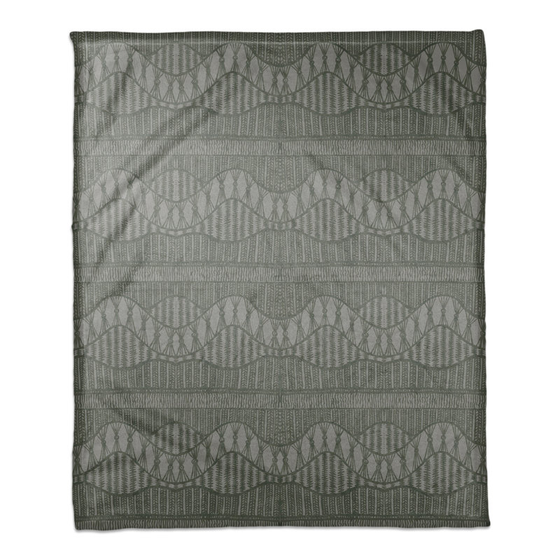 Jeté en molleton dentelle, Noir anthracite