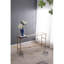 Console 56,5 x 14 x 30 po or antique, plateau en miroir