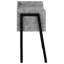 Table de chevet de chambre à coucher avec stratifié gris et pieds de table décoratifs en métal noir pour toute décoration de pièce
