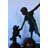 Boy And Poodle Balancing Circus Stars Bronze Statue -  Size: 38" X 27" X 55"H.