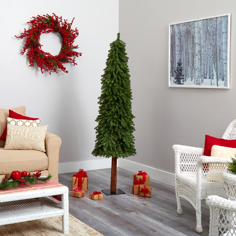 Arbre de Noël artificiel pin vert, H 6 pi