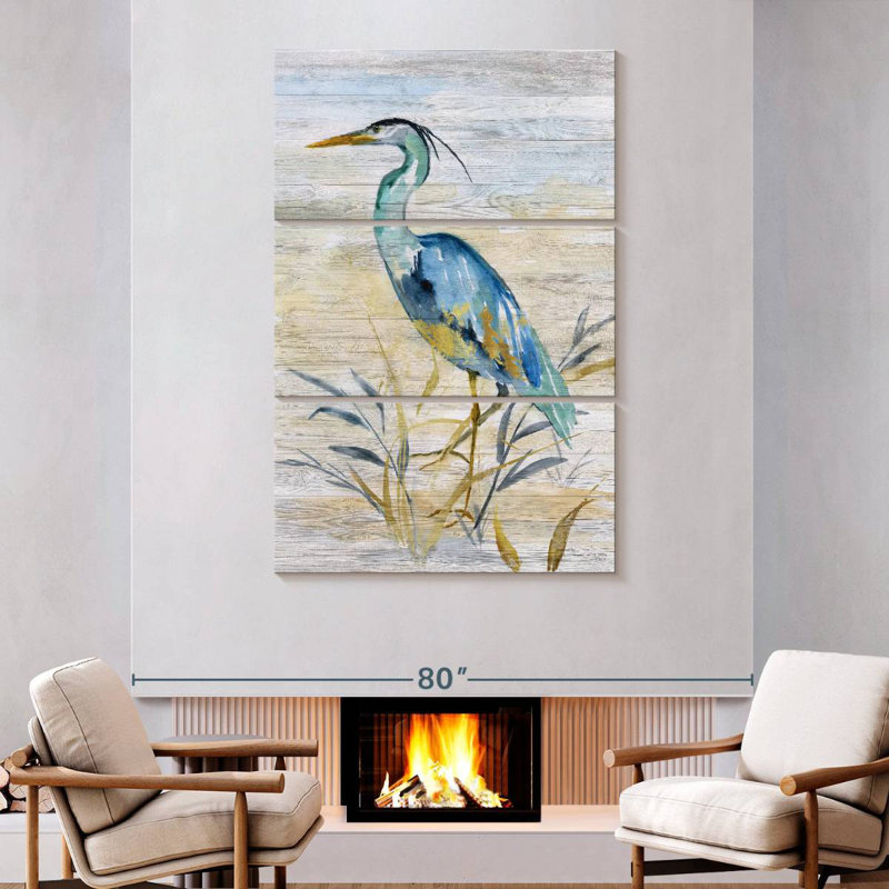 Brampt Blue Heron II, 74" H x 48" W