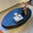 Minimalist Creamy Curved Coffee Table