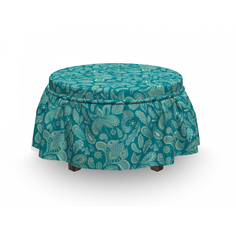 Housse pour repose-pieds motif cachemire