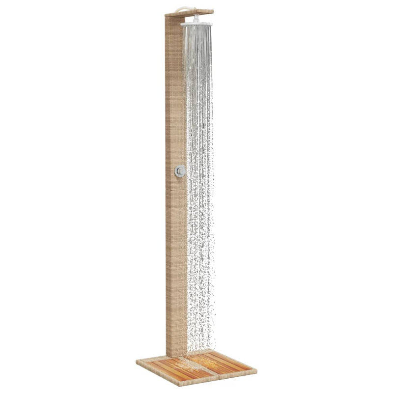 Free Standing Outdoor Shower and Footwash Spout, Beige