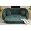 Canapé inclinable incurvé de 86 pouces convertible, canapé-lit pliant sans cadre 2 en 1 avec base coulissante et siège profond, canapé inclinable en chenille à deux places, aucun assemblage requis-433116916